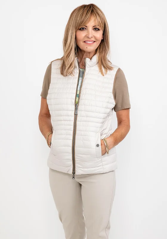 Jackets Hiking-Barbara Lebek Reversible Short Quilted Gilet, Stone