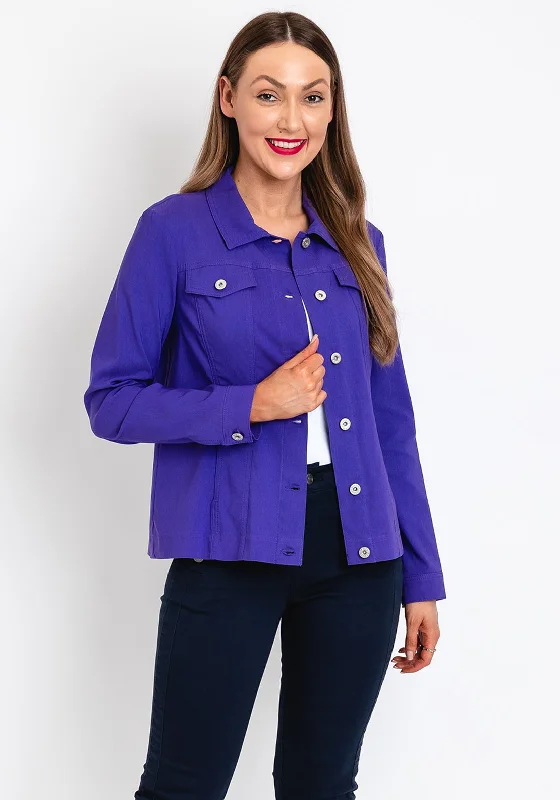 Jackets Heavyweight-Robell Happy Denim Effect Jacket, Purple