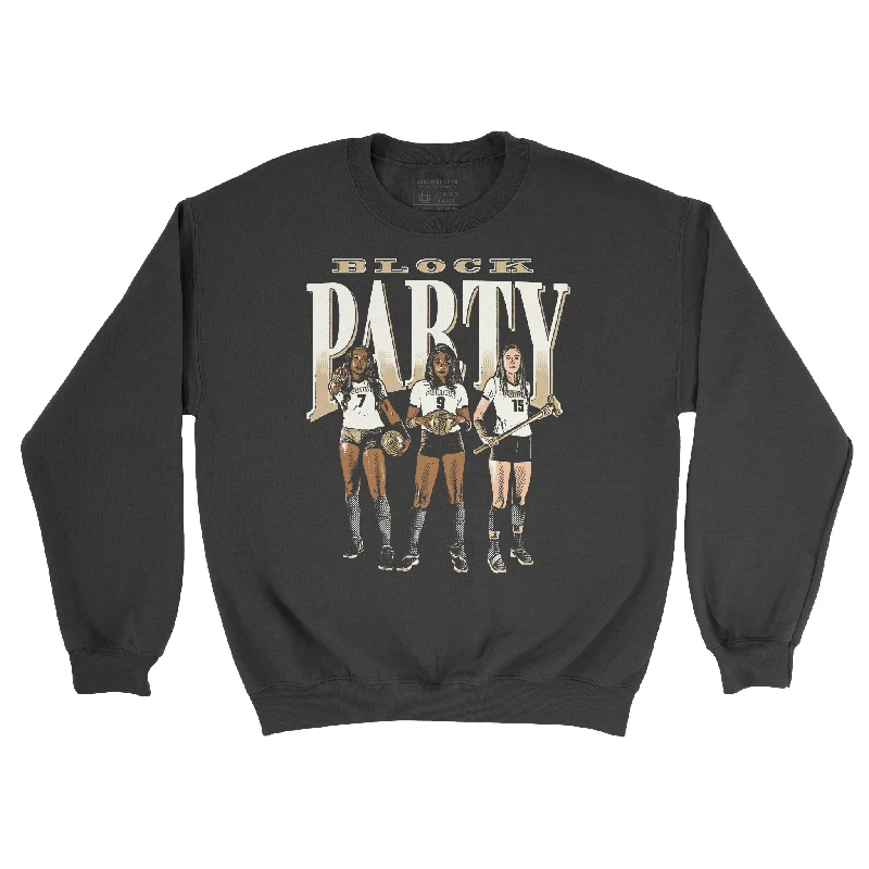 Long Sleeve Classy-EXCLUSIVE RELEASE: Women's Volleyball Block Party Black Crew