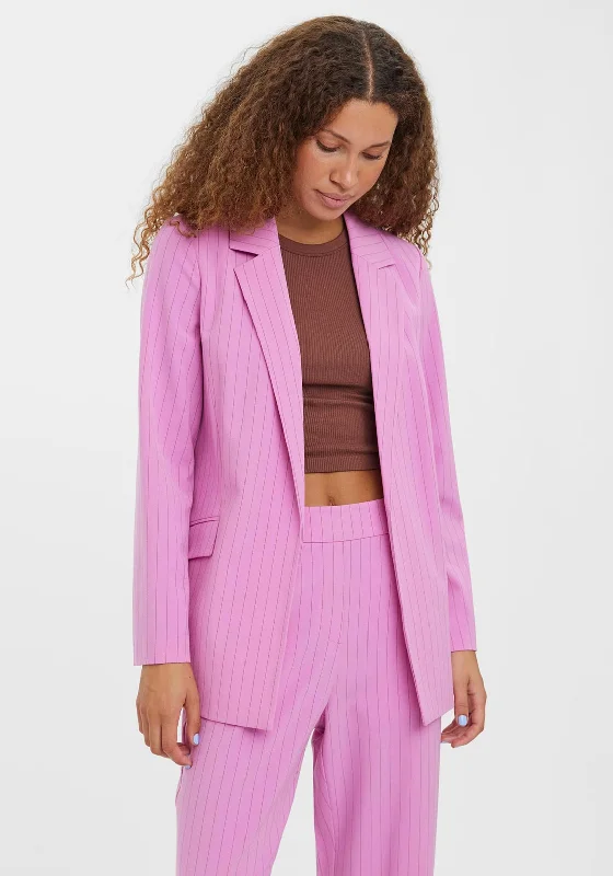 Jackets Orange-Vero Moda Pinstripe Blazer, Cyclamen