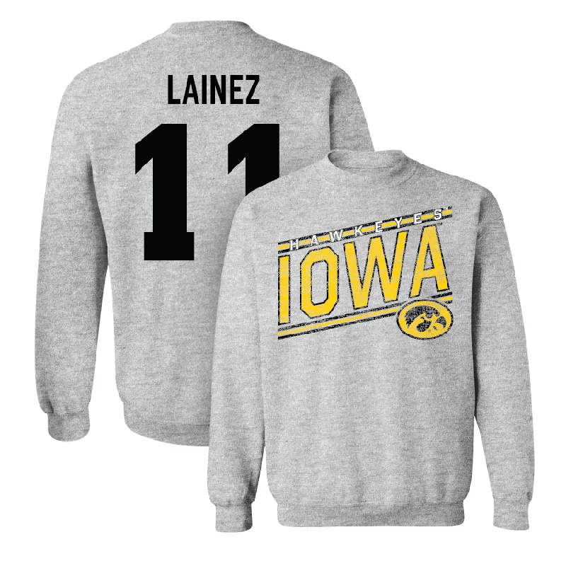 Long Sleeve Classic Fit-Sport Grey Football Slant Crew - Marco Lainez