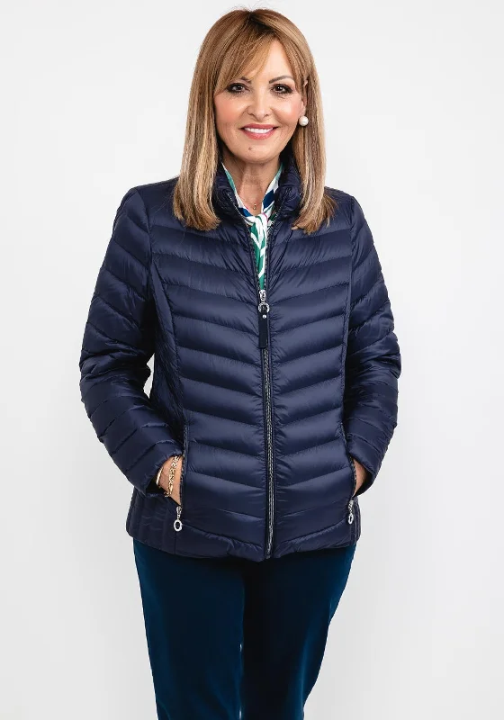 Jackets College-Frandsen Duck Down Short Quilted Jacket, Navy