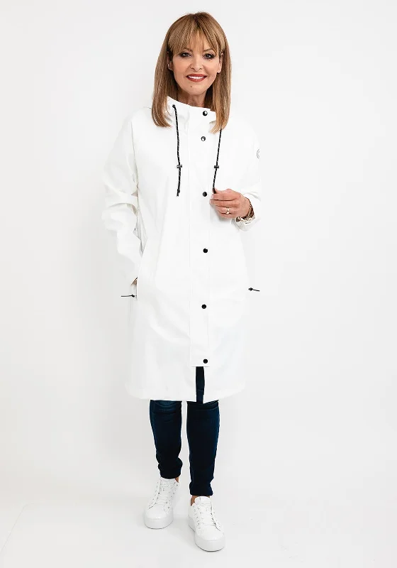 Jackets Parka-Frandsen Water Resistant Long Raincoat, White