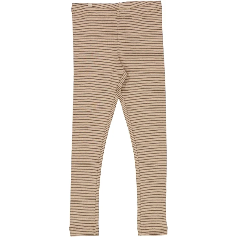 Resort Pants-Rib Leggings - affogato stripe