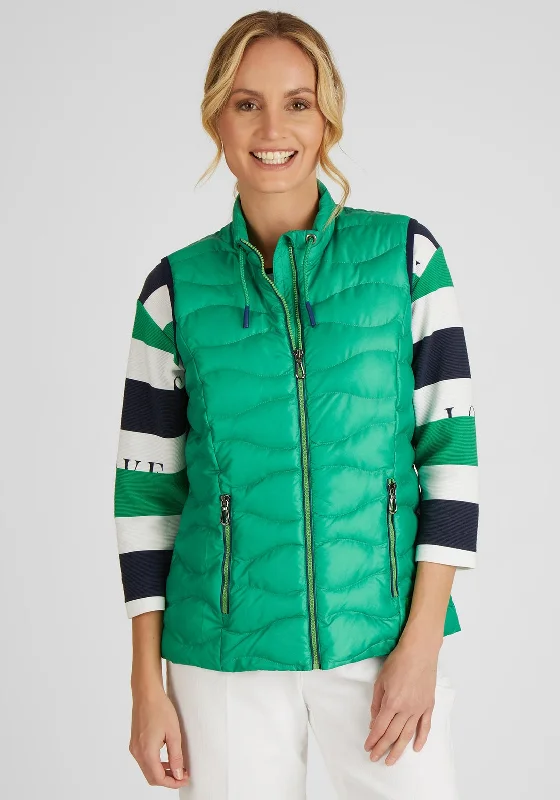 Jackets Superhero-Rabe Short Quilted Gilet, Emerald