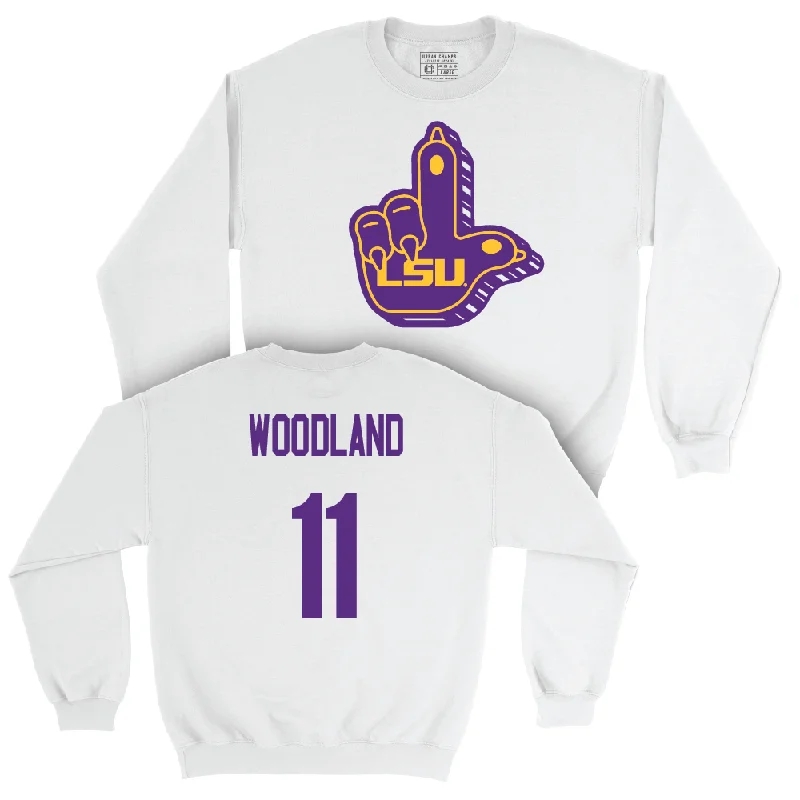 Long Sleeve Mother's Day-Football White "L" Paw Crew    - PJ Woodland