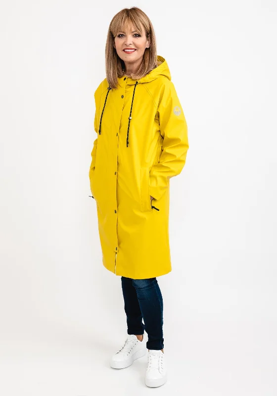 Jackets Trench Coat-Frandsen Water Resistant Long Raincoat, Yellow