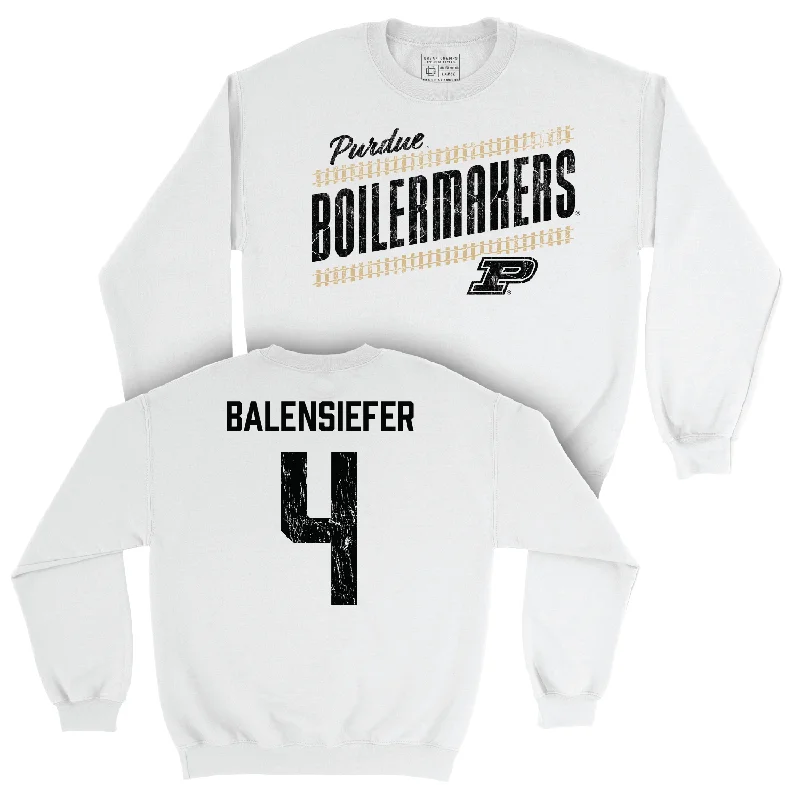 Long Sleeve Western-Women's Volleyball White Slant Crew - Grace Balensiefer | #4