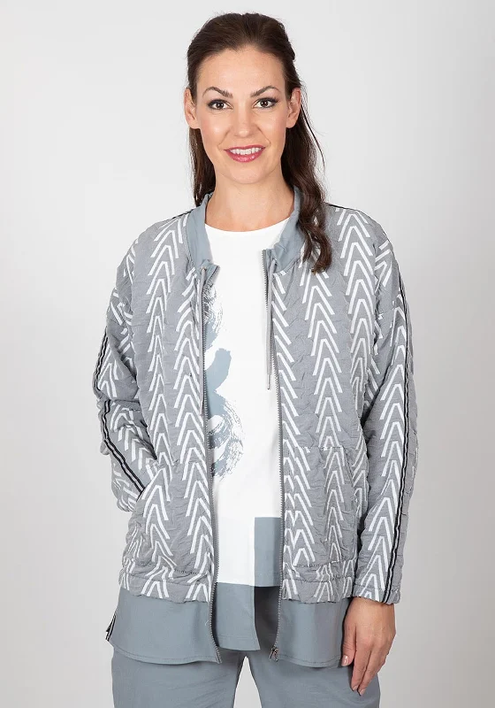 Jackets Travel-Inco Arrow Print Textured Light Jacket, Grey