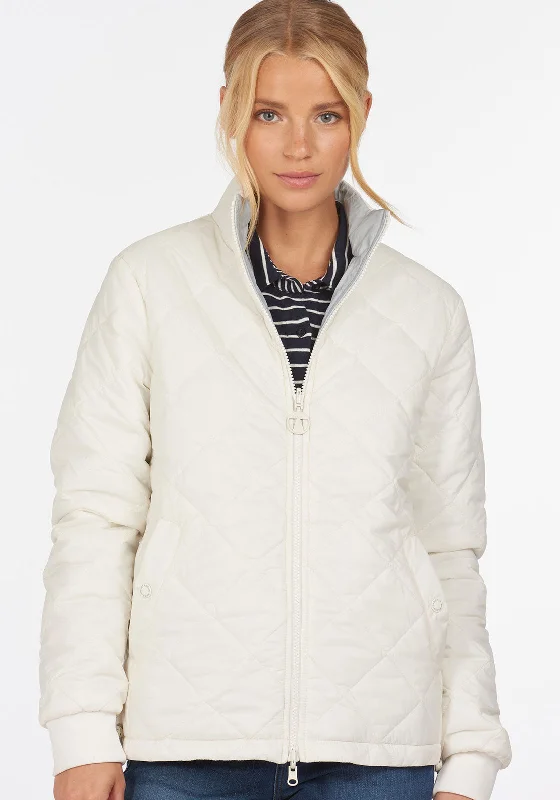 Jackets Concert-Barbour Womens Southport Reversible Quilted Jacket, White & Grey