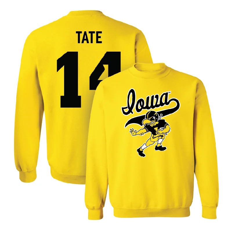 Long Sleeve Linen-Gold Football Mascot Crew - Kahlil Tate