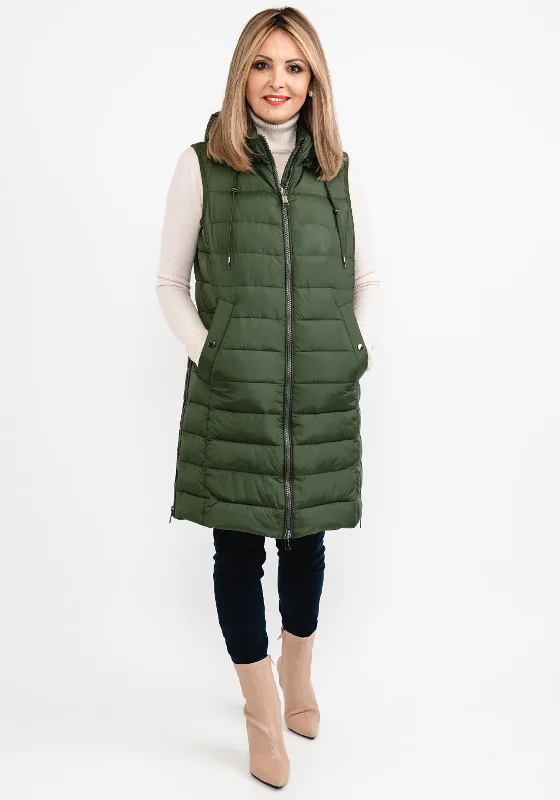 Jackets Blue-Frandsen Quilted Long Gilet, Green