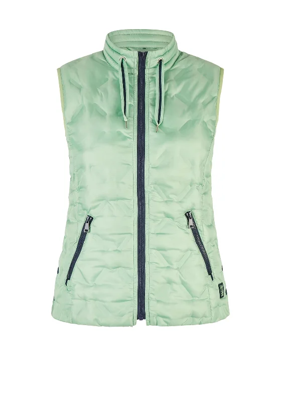 Jackets Striped-Rabe Short Quilted Gilet, Pistachio