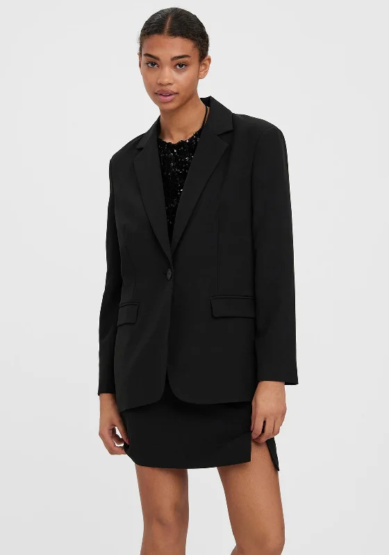 Jackets Concert-Vero Moda Single Breasted Boxy Blazer, Black