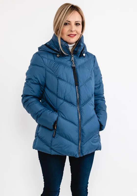 Jackets Team Spirit-District Gate Quilted Short Coat, Dark Denim