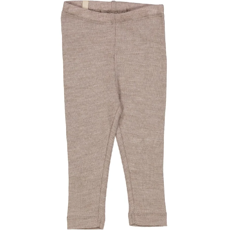 Double Knee Work Pants-Wool Leggings - grey khaki melange