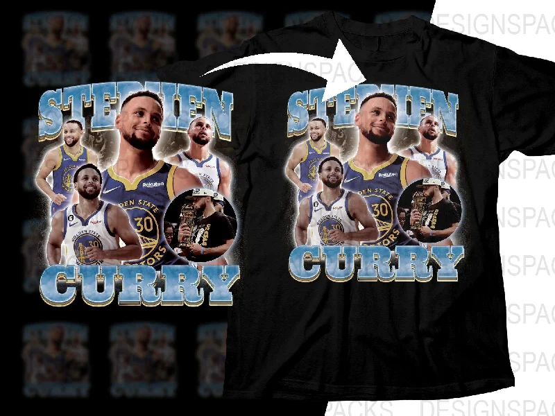 T-Shirt Blank-Legend Stephen Curry Golden State Warriors NBA Bootleg Png Digital Download