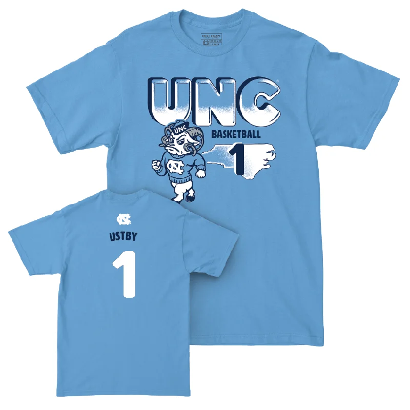 T-Shirt Boys-UNC Women's Basketball Mascot Carolina Blue Tee - Alyssa Ustby