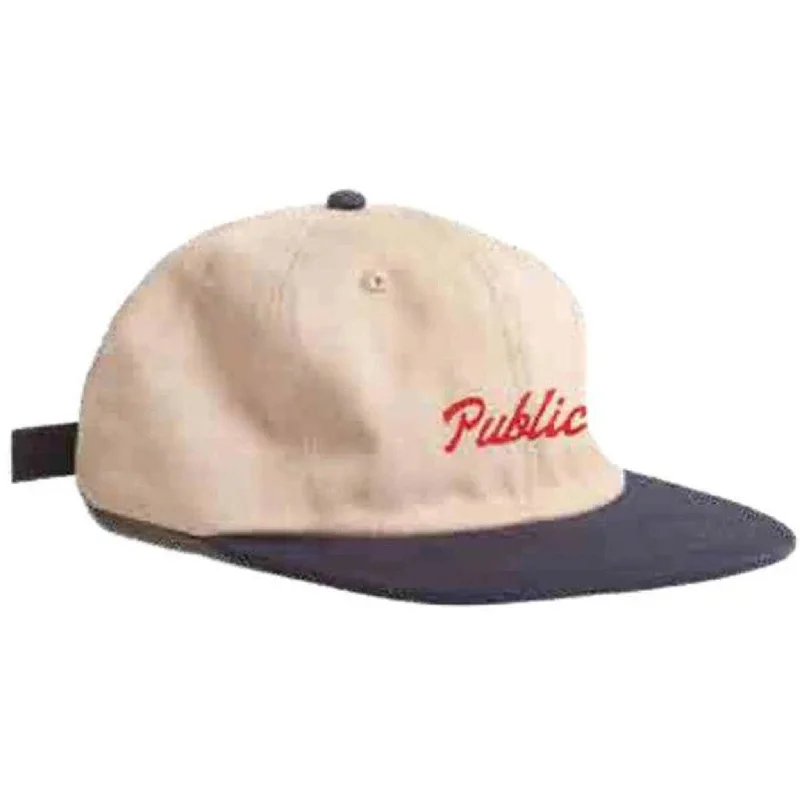 Hat White-Public Event Hat Cream Black