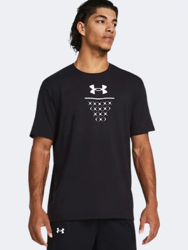 T-Shirt Beach-Under Armour Net Icon Men Basketball T-Shirt Black/White