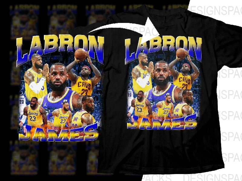 T-Shirt Funny-King Lebron James Basketball Legend Bootleg Png Digital Download