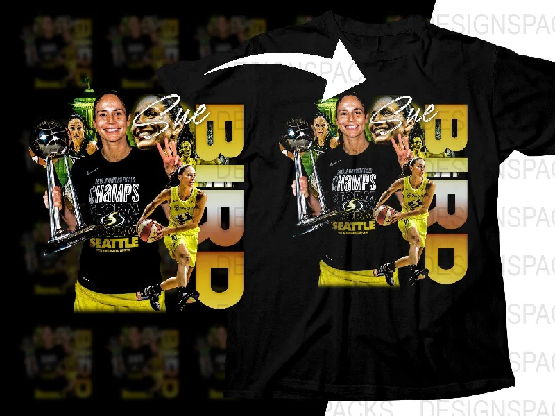 T-Shirt High Demand-Seattle Champs Storm Sue Bird Basketball Star Bootleg Graphic Png Digital Download