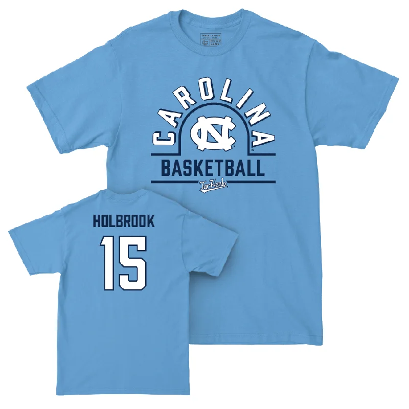 T-Shirt Funny-UNC Men's Basketball Carolina Blue Classic Tee  - John Holbrook