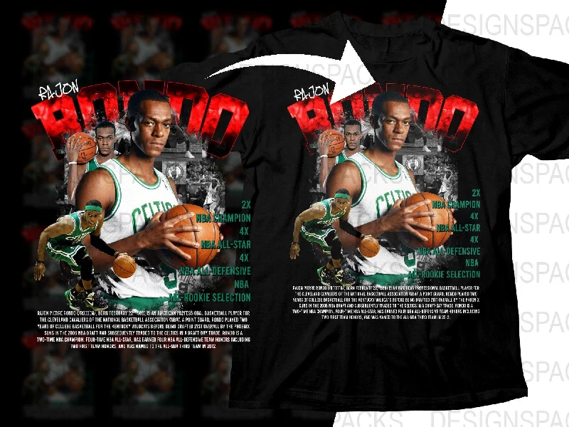 T-Shirt State Pride-Rajon Rondo NBA Champion All-Star Legend Bootleg Png Digital Download