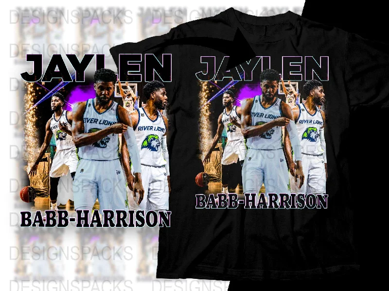 T-Shirt Yellow-JAYLEN BABB HARRISON River Lions Performance Png Digital Download