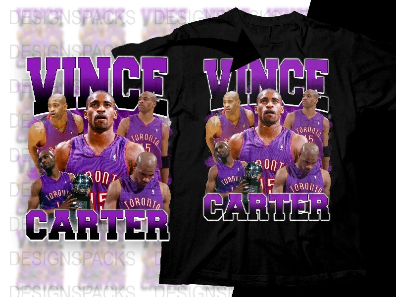 T-Shirt Purple-Vince Carter Toronto Iconic Graphic Print Png Digital Download