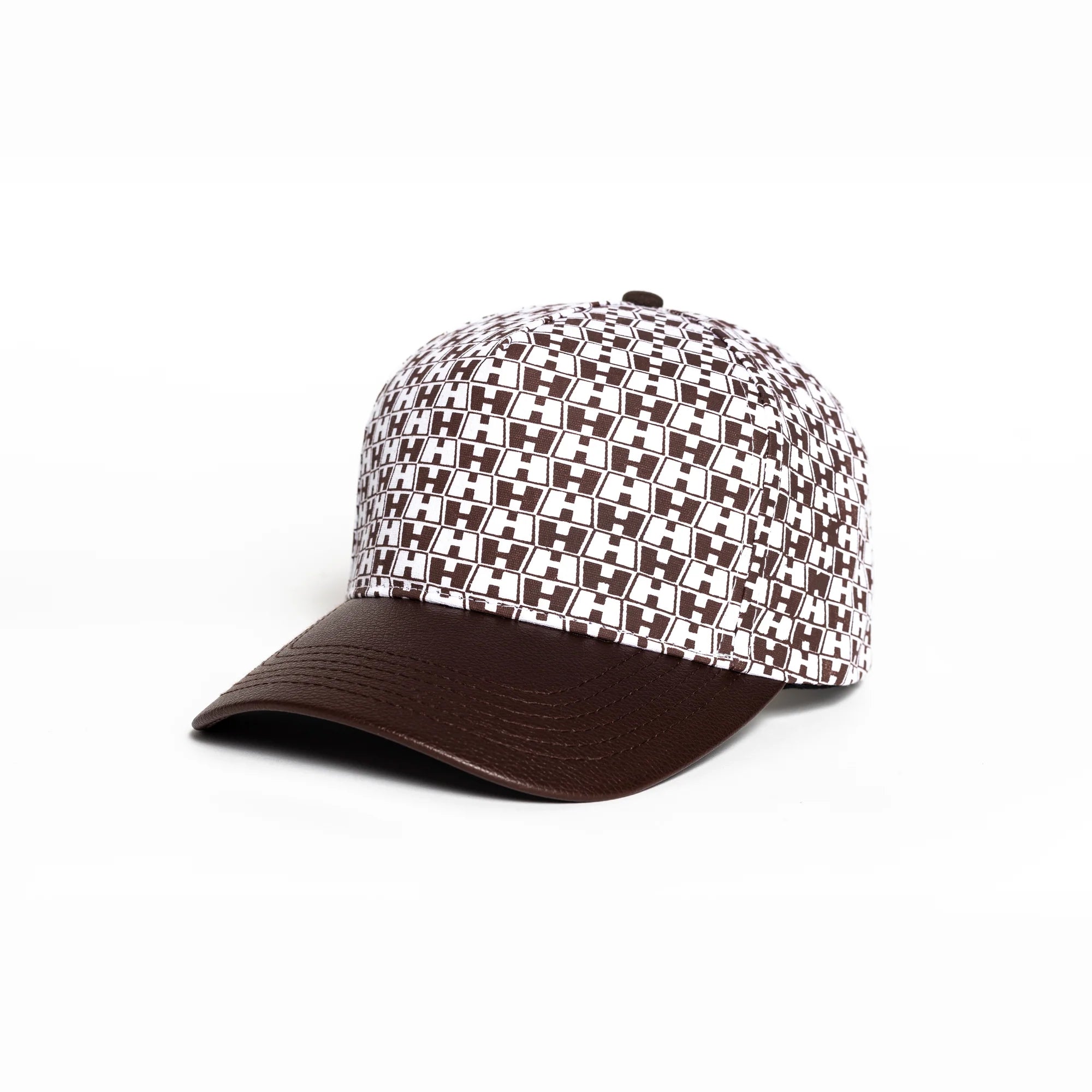 Hat Funny-Hardies Double H Leather Brim Hat -(brown)