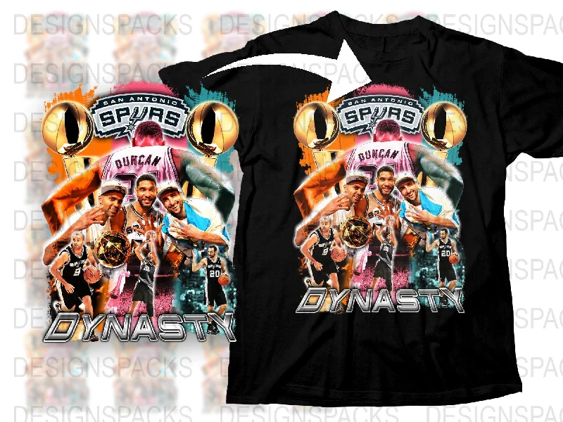 T-Shirt Cyber Monday-San Antonio Spurs Dynasty Png Digital Download Featuring Duncan