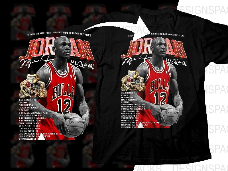 T-Shirt Team-Legend Michael Jordan Chicago Bulls Champion Bootleg Png Digital Download