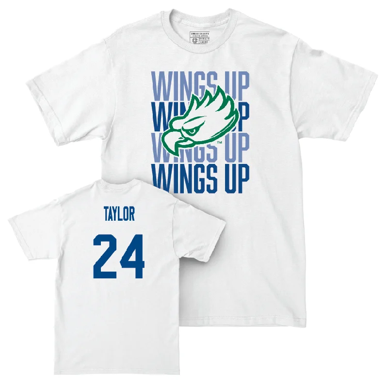 T-Shirt Marathon-Women's Basketball White Wings Up Tee - Lauryn Taylor