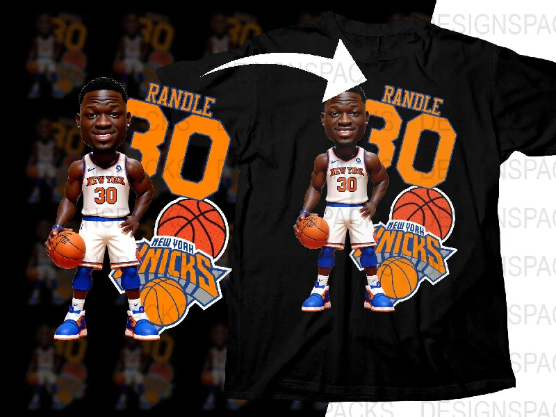 T-Shirt Rugby-Julius Randle New York Knicks Basketball Player Png Digital Download