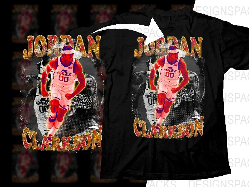 T-Shirt Party-Jordan Clarkson Utah Jazz Basketball Superstar Bootleg Png Digital Download