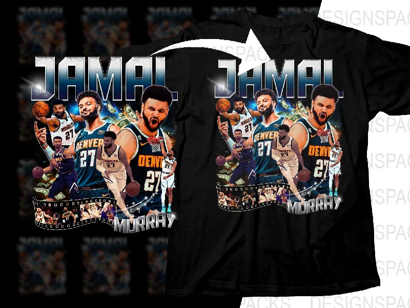 T-Shirt Breathable Fabric-Jamal Murray Basketball Legend Bootleg Png Digital Download