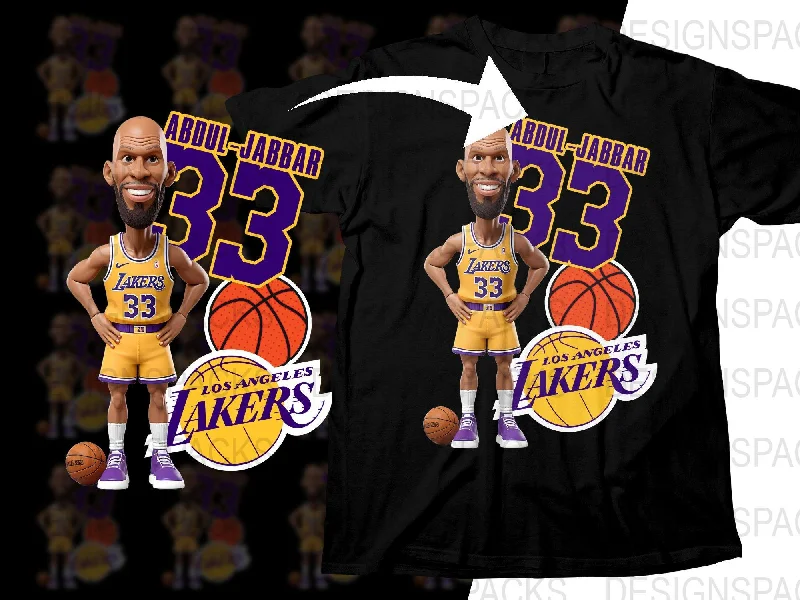 T-Shirt Hockey-Kareem Abdul-Jabbar Los Angeles Lakers Basketball Star Png Digital Download