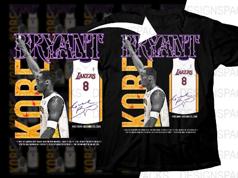 T-Shirt Oversized-Lakers Basketball Champion Kobe Bryant Bootleg Png Digital Download