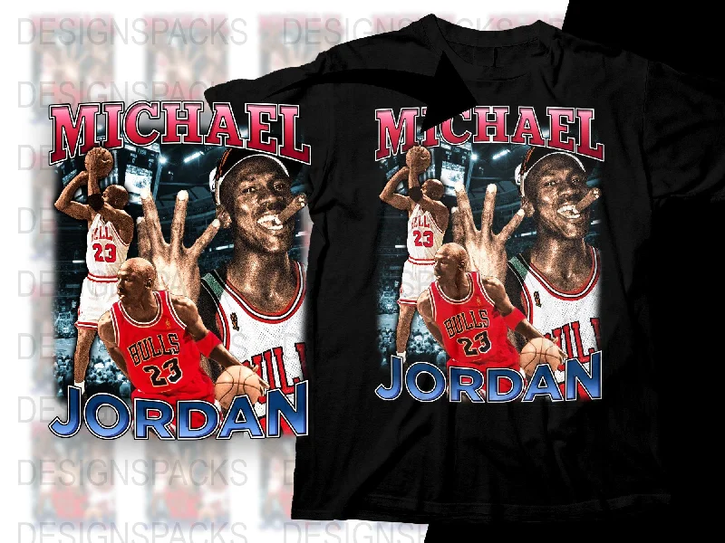 T-Shirt Training-Michael Jordan Bulls Championship Highlight Png Digital Download