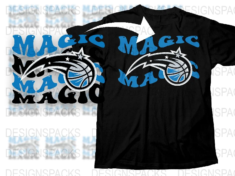 T-Shirt Party-Orlando Magic Retro Logo Design Png Digital Download