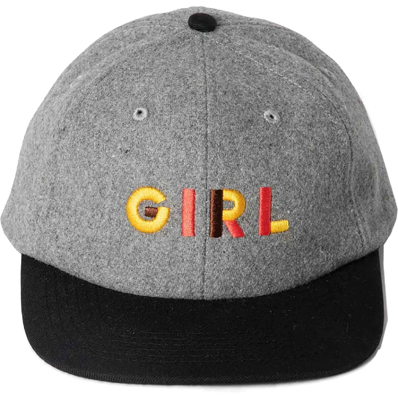 Hat Rock-Girl Jeron Wool 6 Panel Hat Grey Black