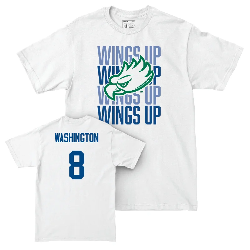 T-Shirt Hockey-Men's Basketball White Wings Up Tee  - BB Washington