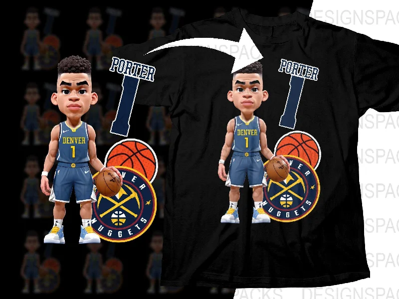 T-Shirt Vacation-Michael Porter Jr. Denver Nuggets Basketball Player Png Digital Download