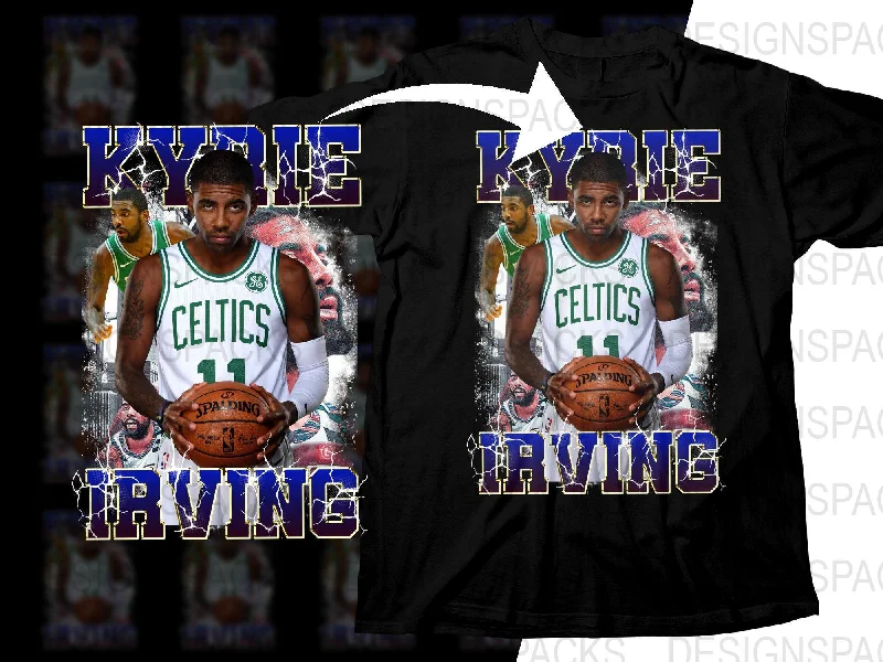 T-Shirt Kids-Kyrie Irving Celtics Boston Basketball Star Bootleg Png Digital Download