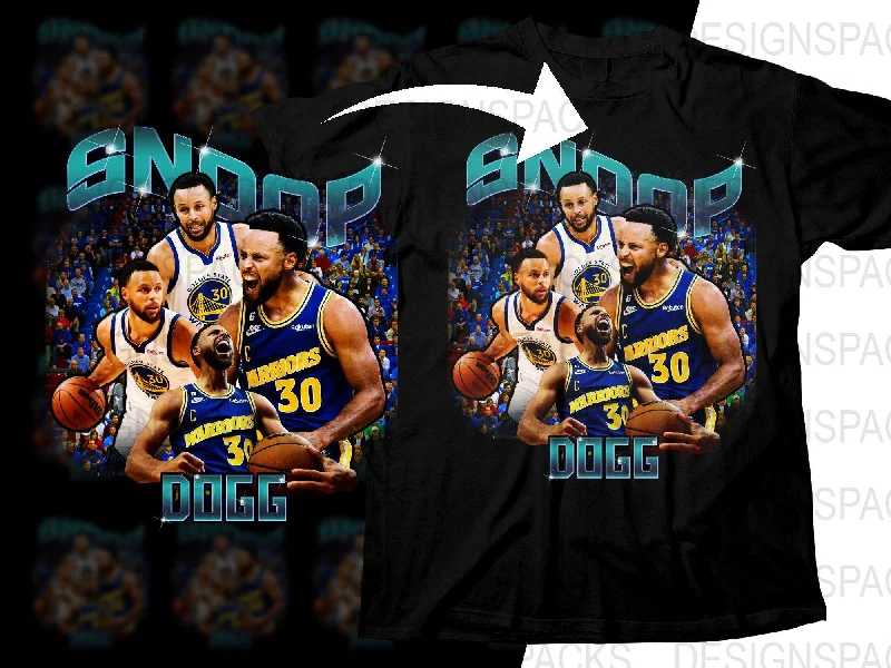 T-Shirt Sleeveless-Stephen Curry Golden State Snoop Dogg Bootleg Png Digital Download