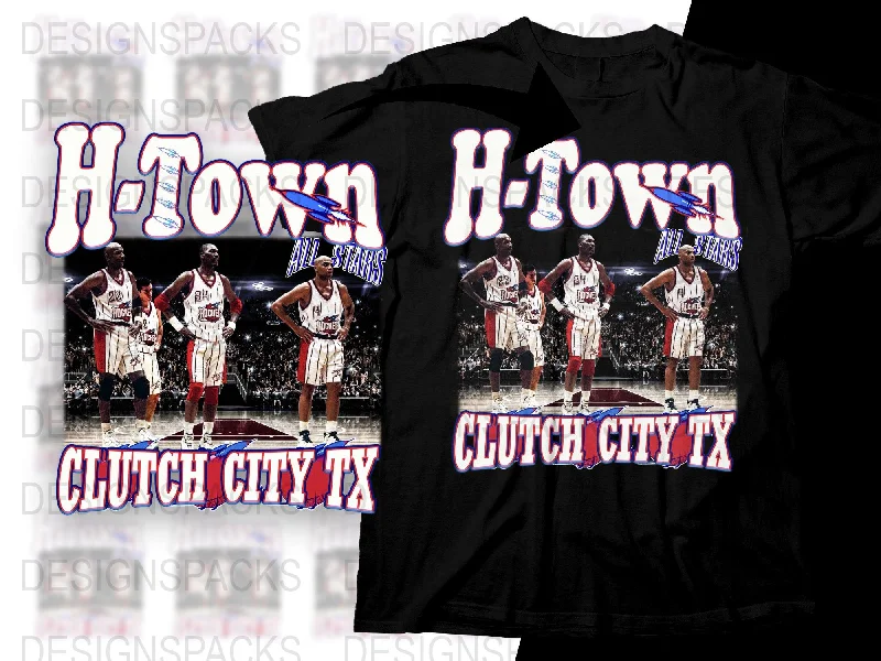 T-Shirt Boys-H-Town All Stars Clutch City TX Png Digital Download