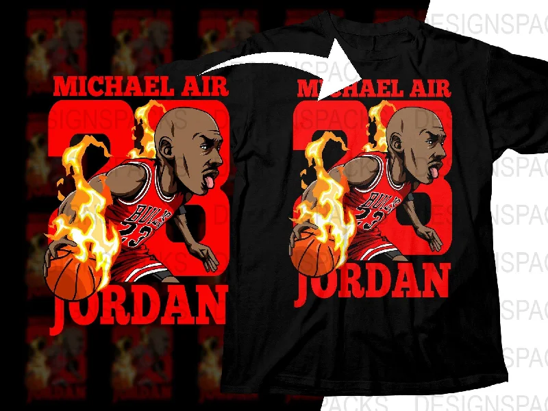 T-Shirt Retro-Michael Air Jordan Basketball Legend NBA Png Digital Download