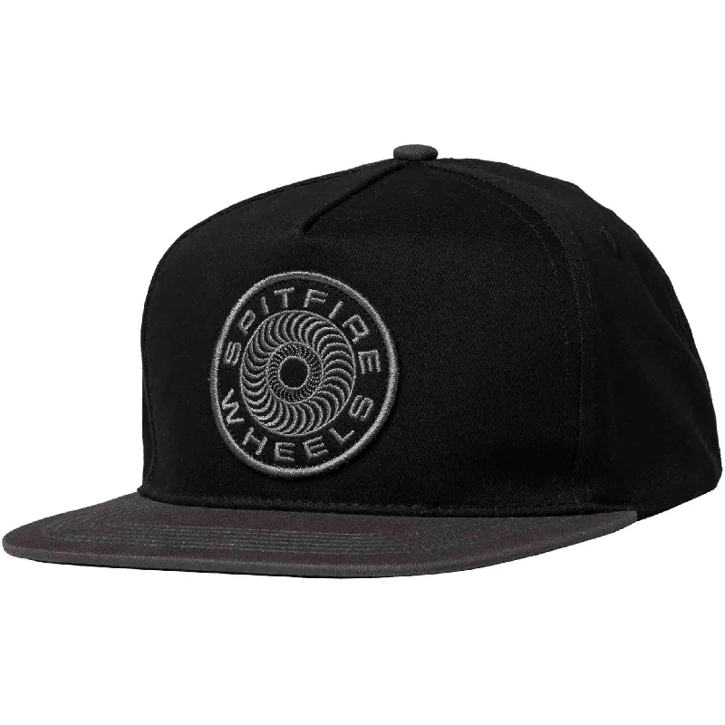 Hat Flat Brim-Spitfire Classic 87 Swirl Patch Snapback Black