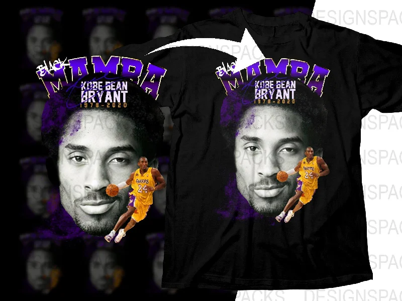 T-Shirt Trending-Kobe Bean Bryant 1978-2020 Black Mamba Bootleg Png Digital Download